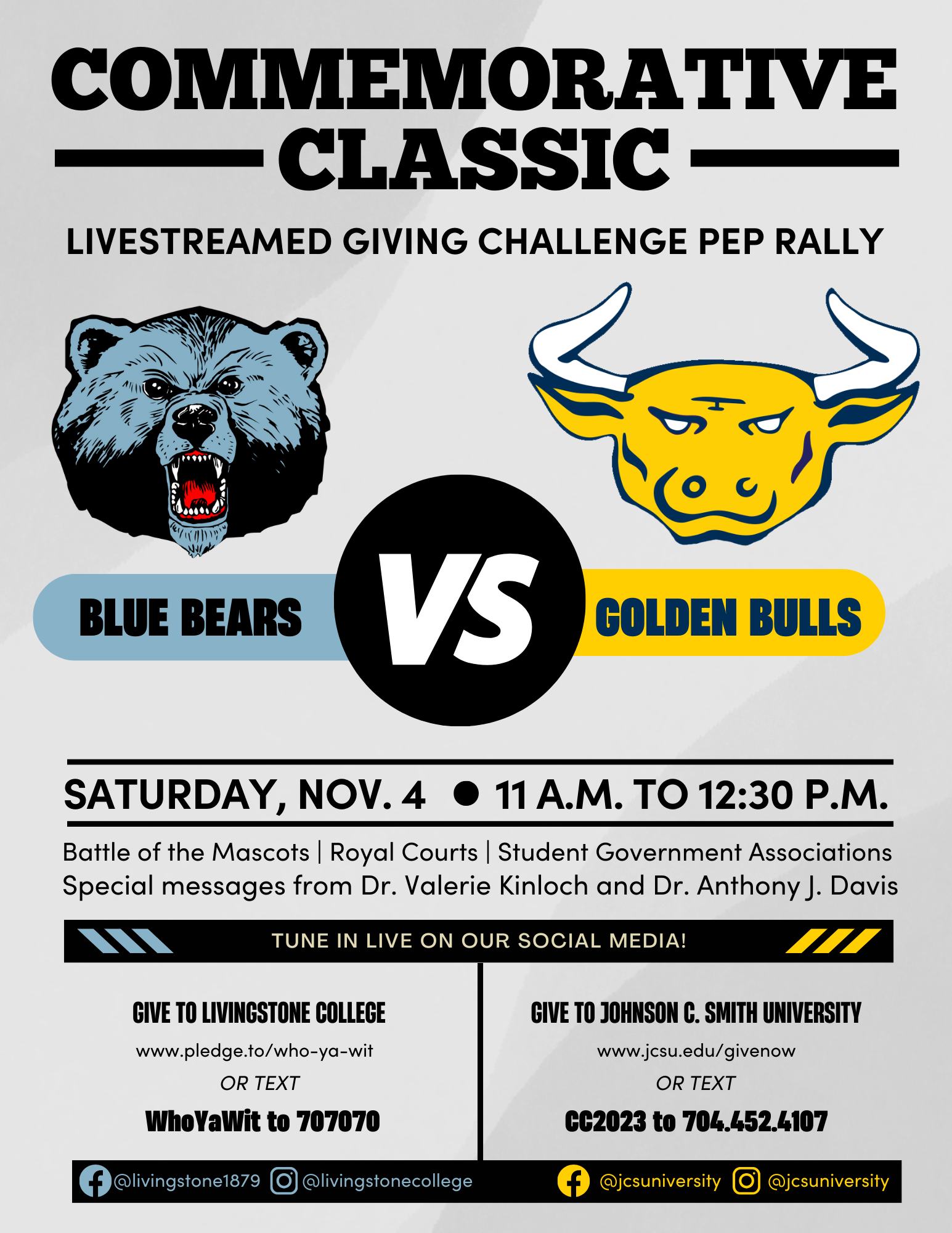 Commemorative Classic Giving Challenge | Johnson C. Smith University
